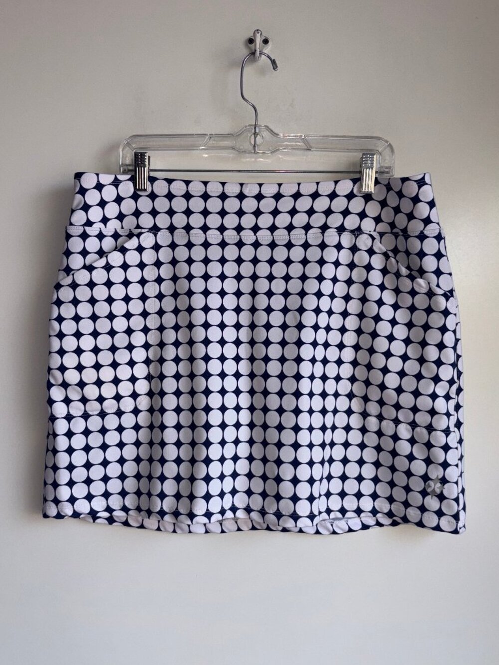 JOFIT Golf Skirt Skort Size Large Blue Polka-Dot